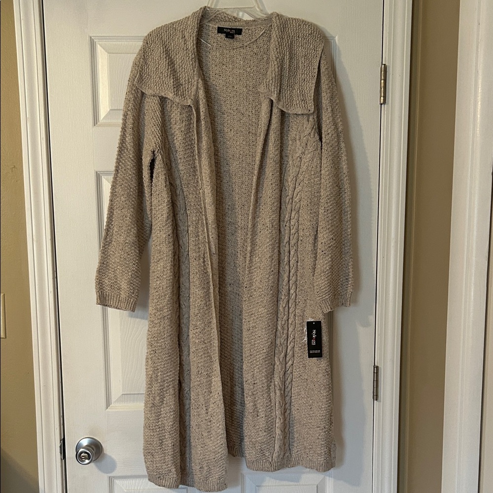 Style & Co. Light Beige Knit Cardigan